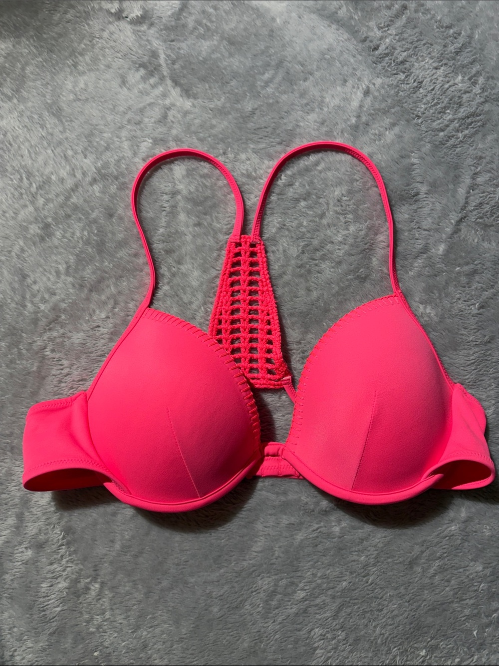 Victoria's Secret Hot Pink Padded Bra with Adjustable Straps